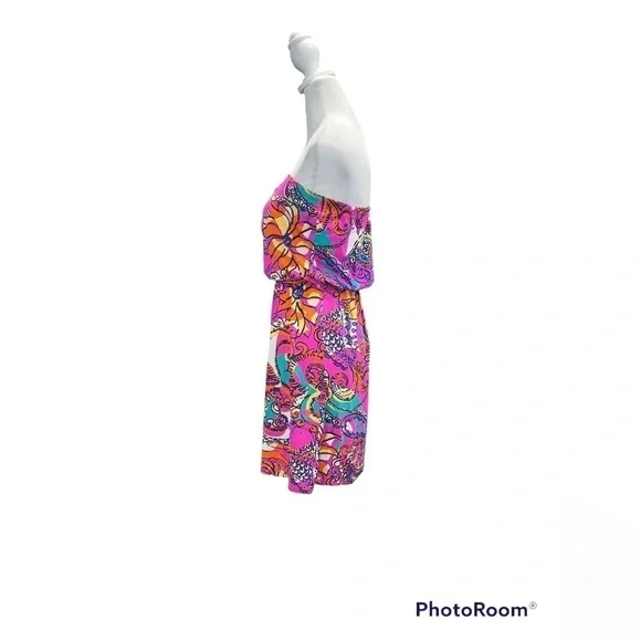 Lily Pulitzer Atwood Strapless Dress in‎ Sea And Be Seen Size XS - Picture 3 of 7